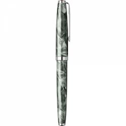 Stilou Flaro 61 C Marble Green - Chrome Trim - Steel Nib GP Degussa