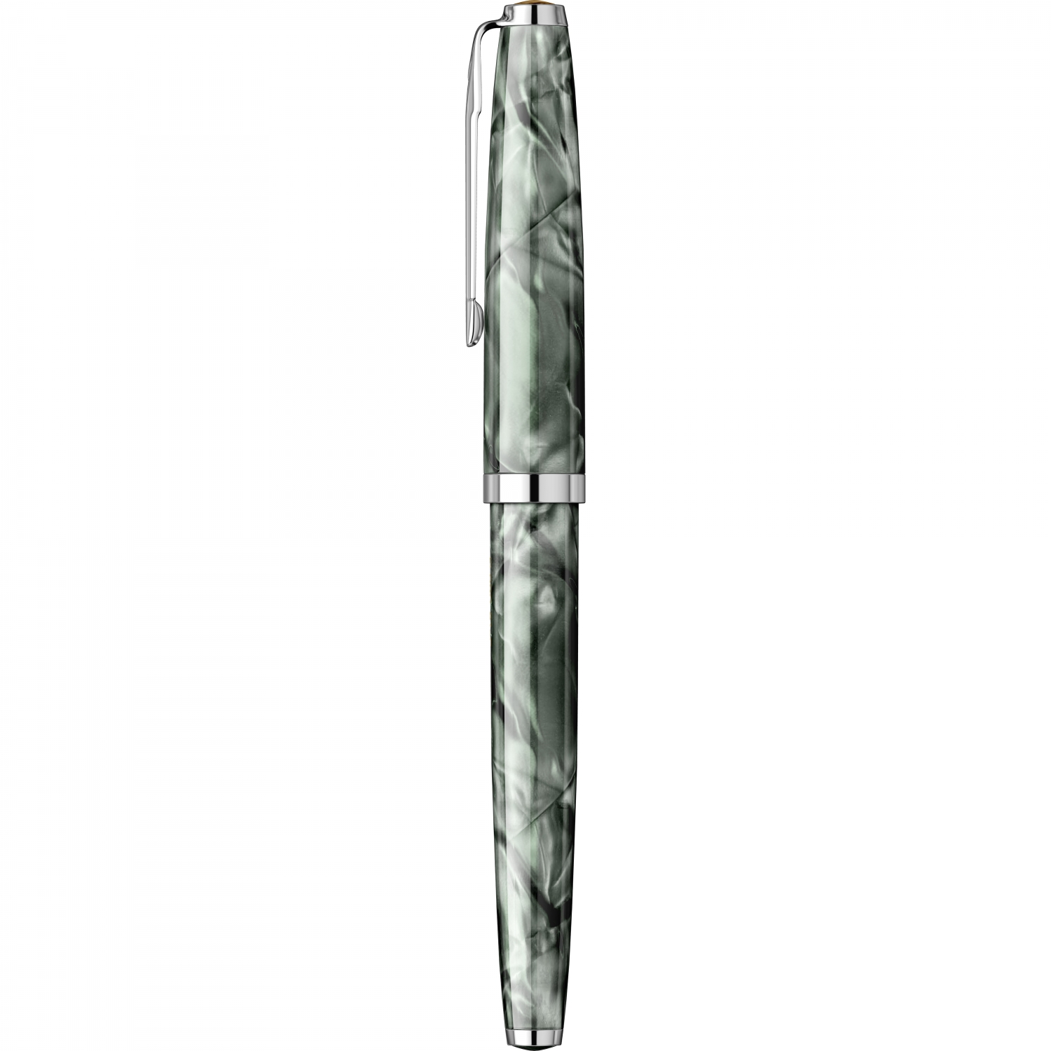 Imagine Produs Stilou Flaro 61 C Marble Green - Chrome Trim - Steel Nib GP Flaro 51 FK