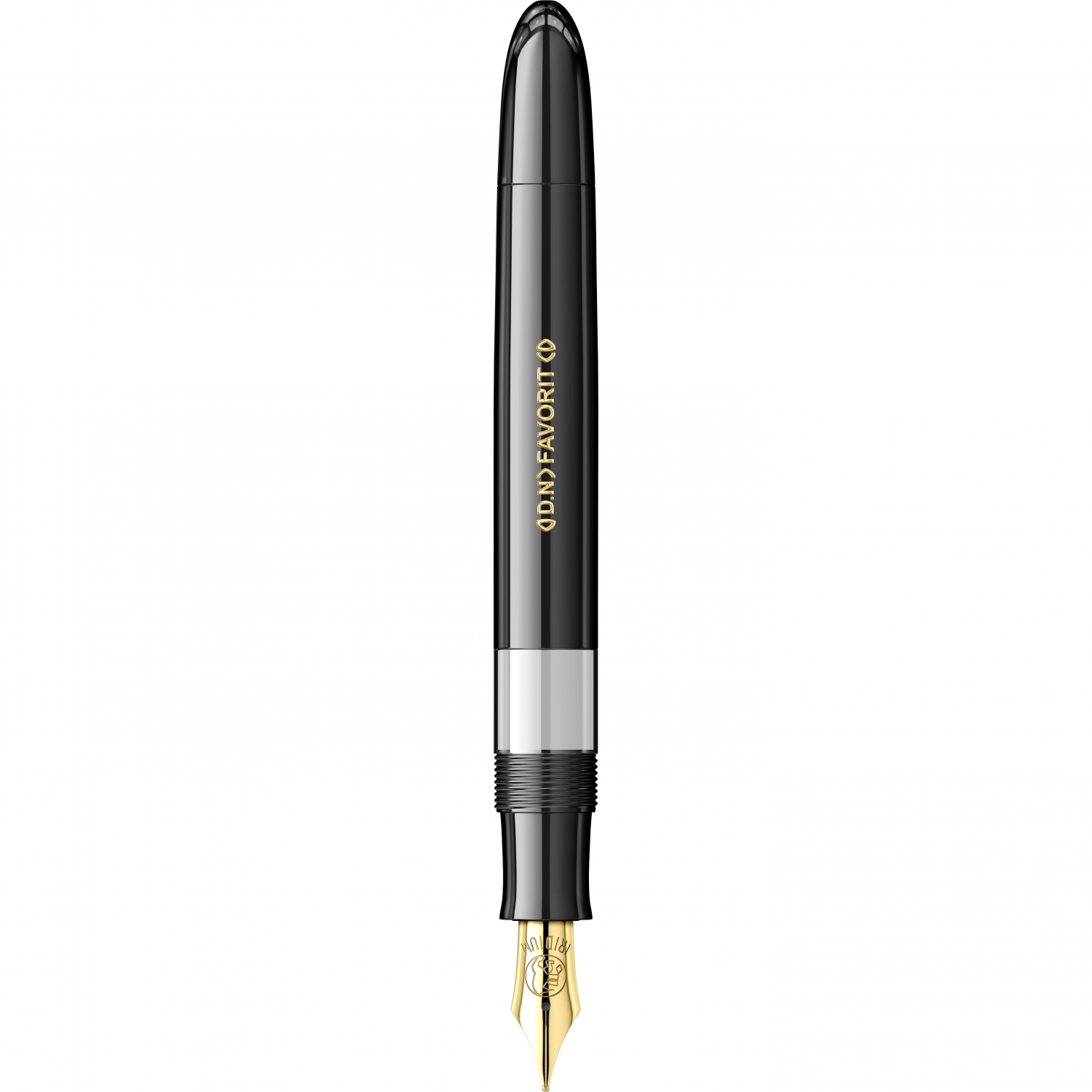 Imagine Produs Stilou DN Favorit Black - Gold Trim - Steel Nib GP Bock Ursus