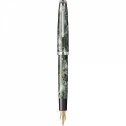 Stripe Fine Verdigris - Chrome Trim - Steel Nib GP Flaro 51 FK