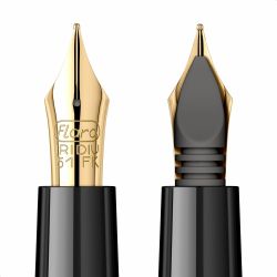 Stilou Flaro 61 S Black - Chrome Trim - Steel Nib GP Flaro 51 FK