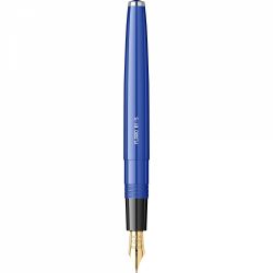 Stilou Flaro 61 S Blue - Black Grip - Chrome Trim - Steel Nib GP Degussa