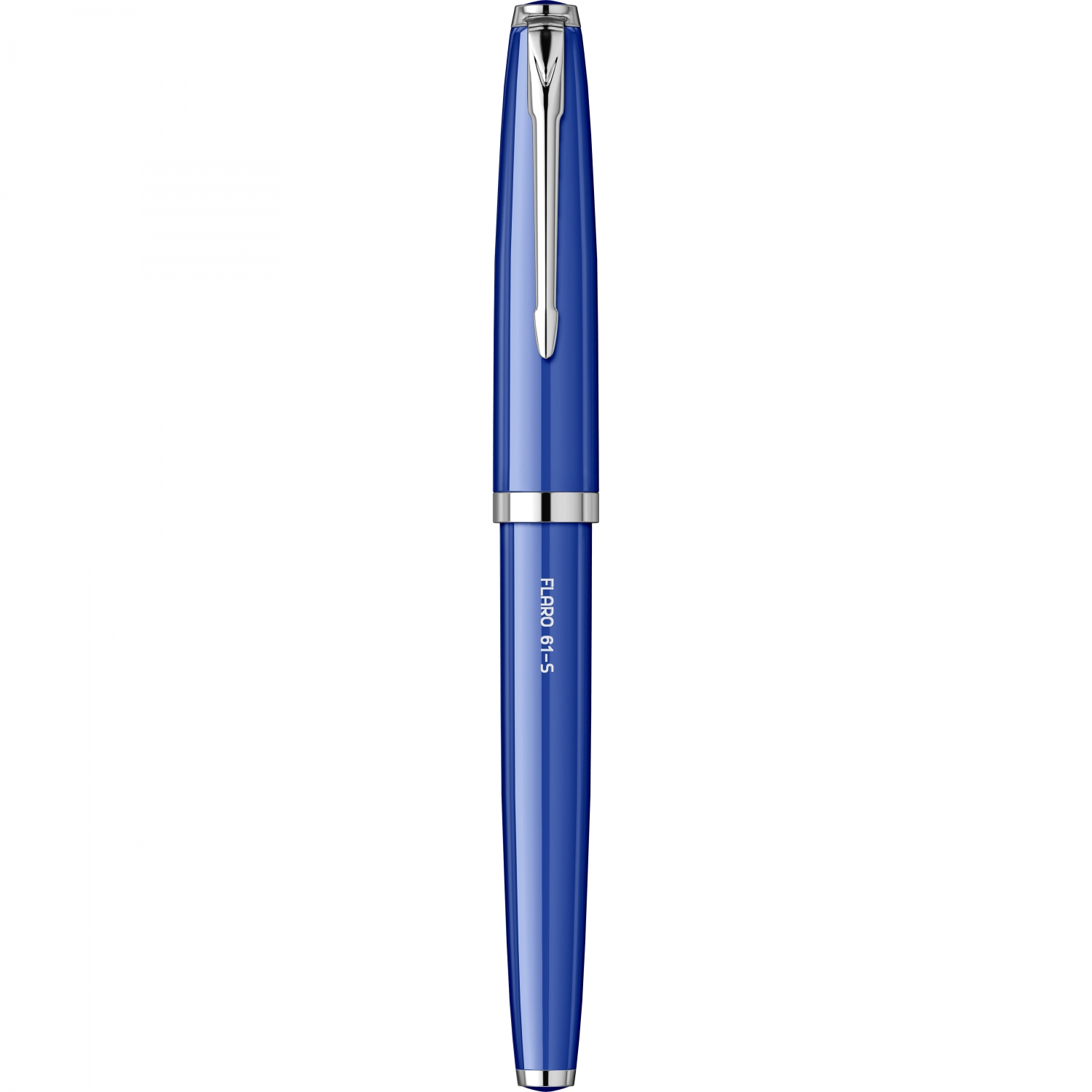 Imagine Produs Stilou Flaro 61 S Blue - Chrome Trim - Steel Nib GP Degussa