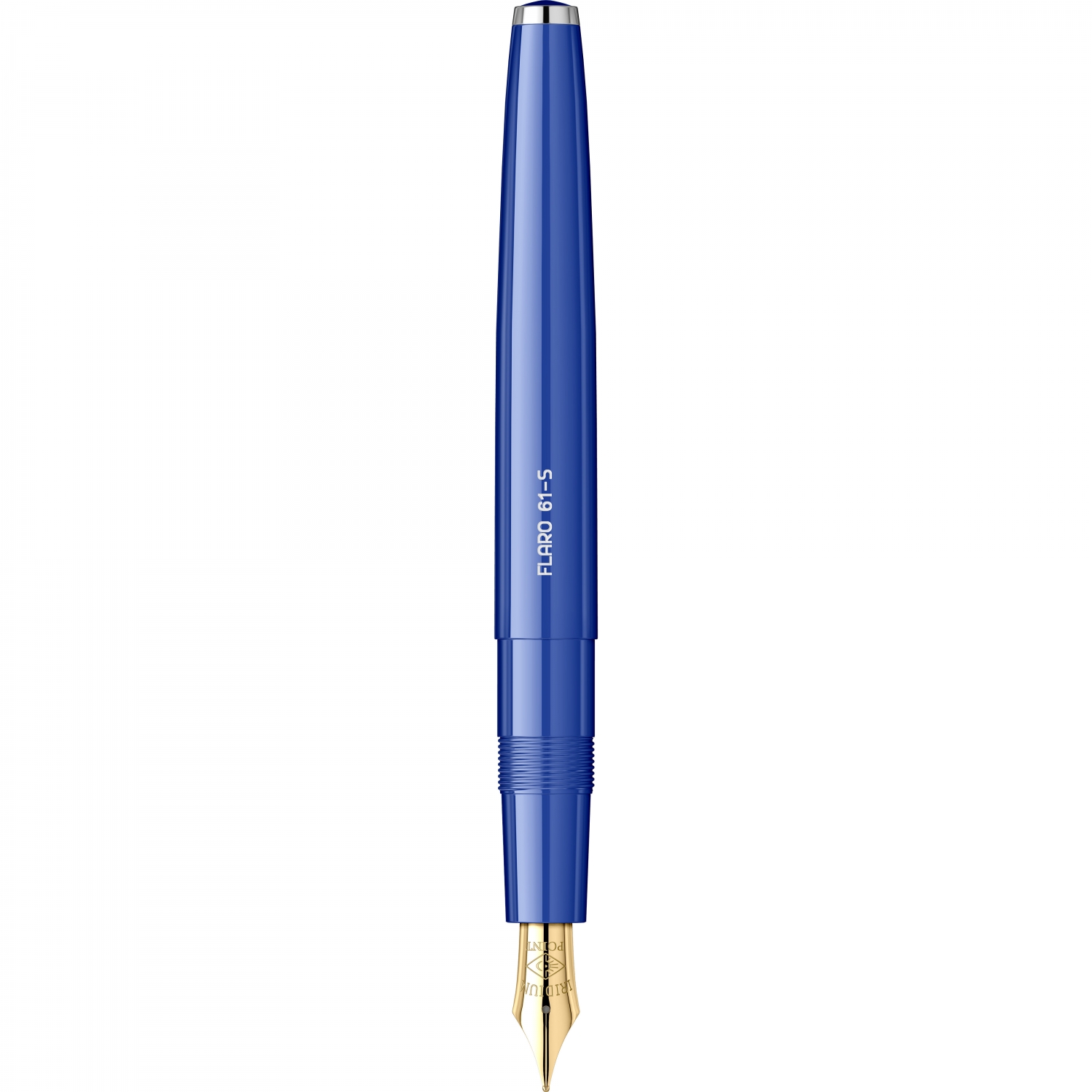 Imagine Produs Stilou Flaro 61 S Blue - Chrome Trim - Steel Nib GP Degussa