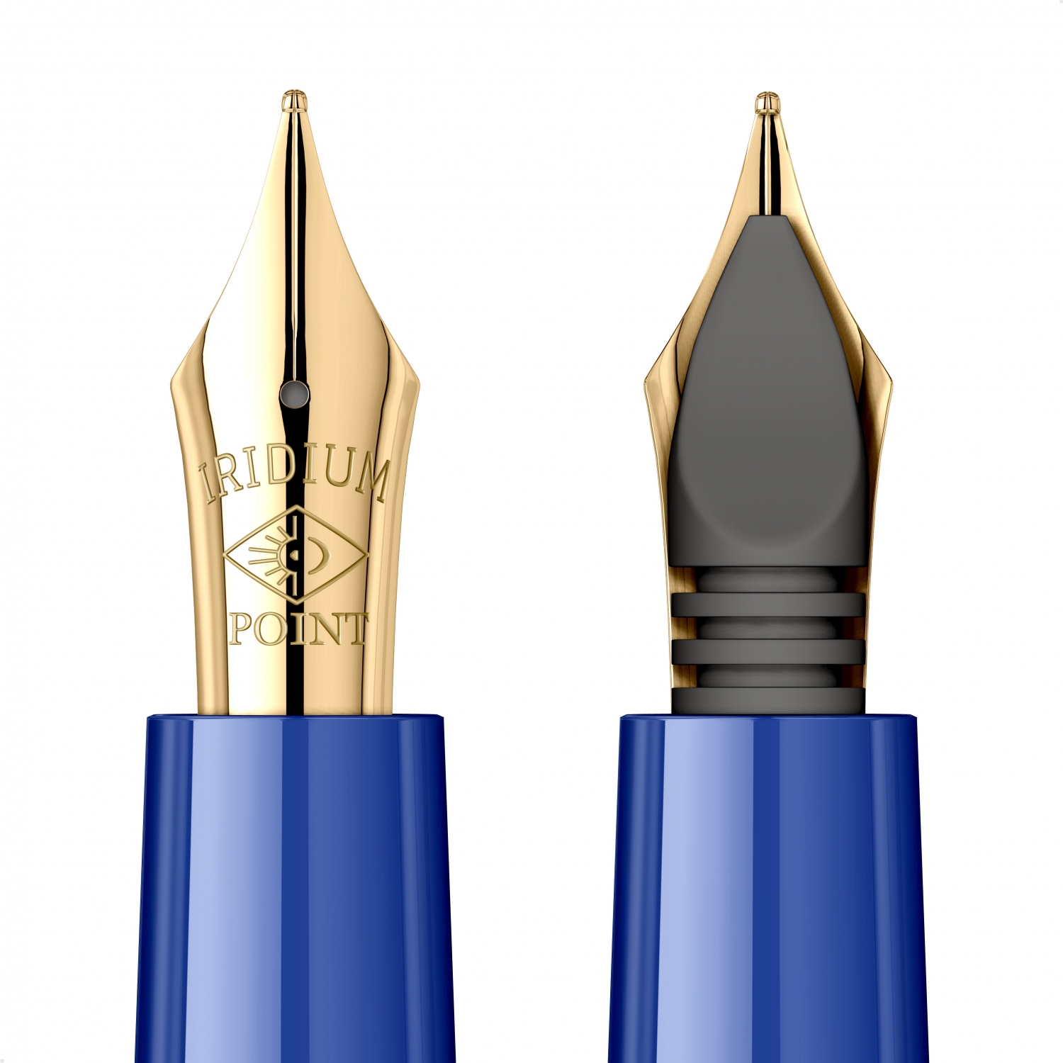 Imagine Produs Stilou Flaro 61 S Blue - Chrome Trim - Steel Nib GP Degussa