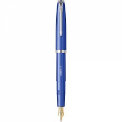 Stilou Flaro 61 S Blue - Chrome Trim - Steel Nib GP Degussa