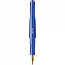 Stilou Flaro 61 S Blue - Chrome Trim - Steel Nib GP Degussa