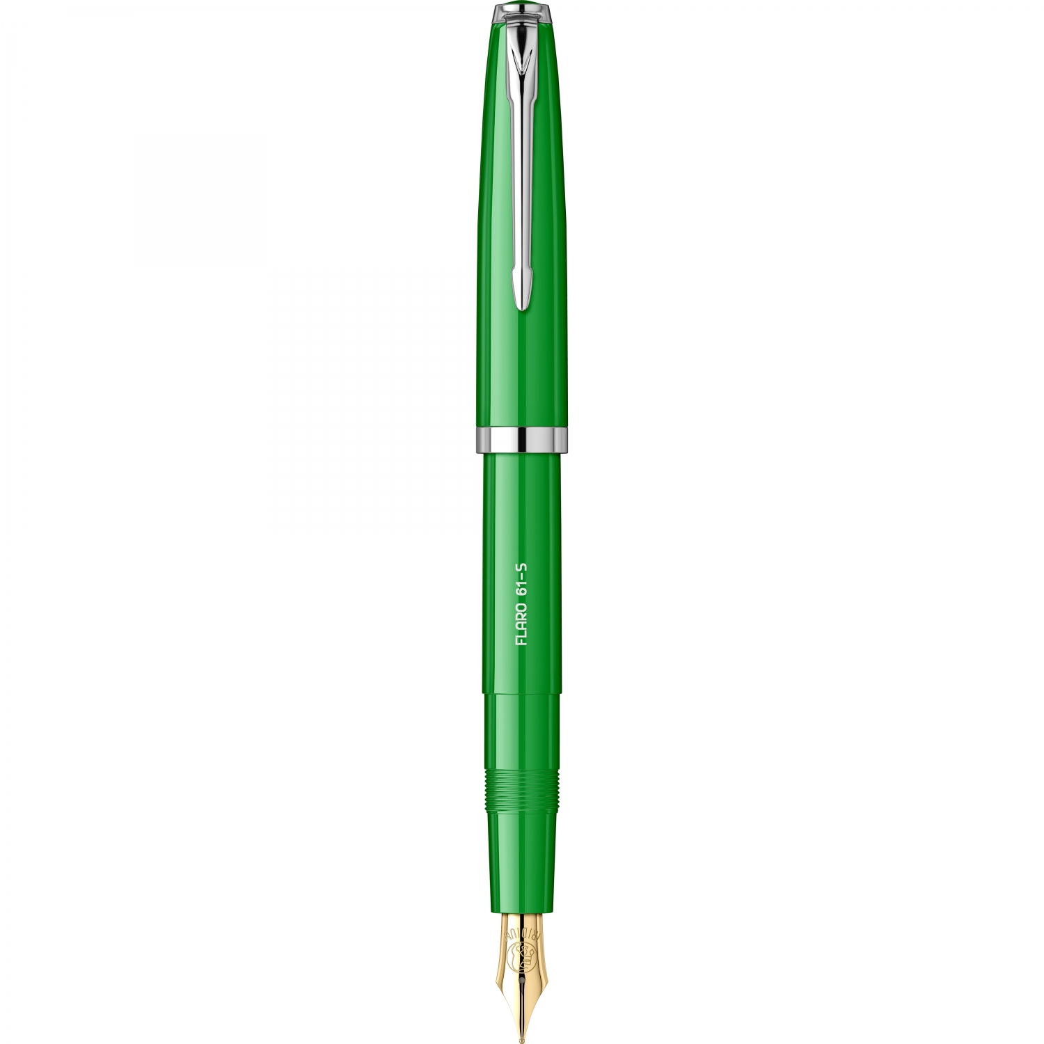 Imagine Produs Stilou Flaro 61 S Green - Chrome Trim - Steel Nib GP Bock Ursus