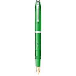 Stilou Flaro 61 S Green - Chrome Trim - Steel Nib GP Bock Ursus