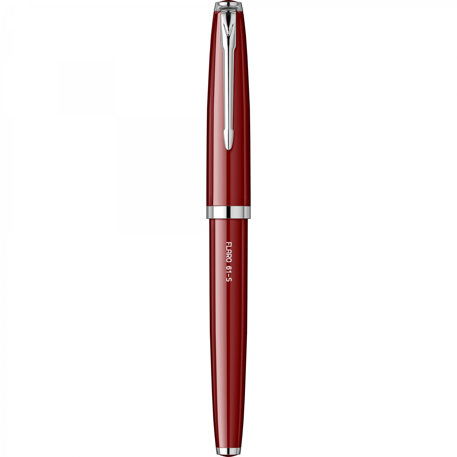 Imagine Produs Stilou Flaro 61 S Burgundy - Chrome Trim - Steel Nib Flaro 51 FK