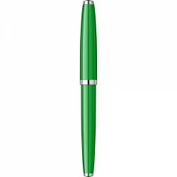 Stilou Flaro 61 S Green - Black Grip - Chrome Trim - Steel Nib GP Degussa