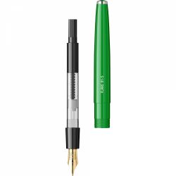 Stilou Flaro 61 S Green - Black Grip - Chrome Trim - Steel Nib GP Flaro 51 FK