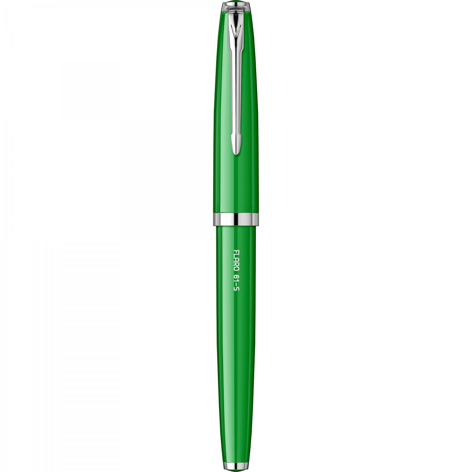 Imagine Produs Stilou Flaro 61 S Green - Chrome Trim - Steel Nib GP Degussa
