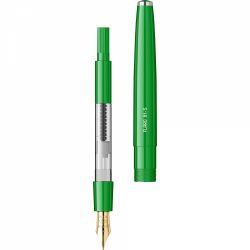 Stilou Flaro 61 S Green - Chrome Trim - Steel Nib GP Degussa
