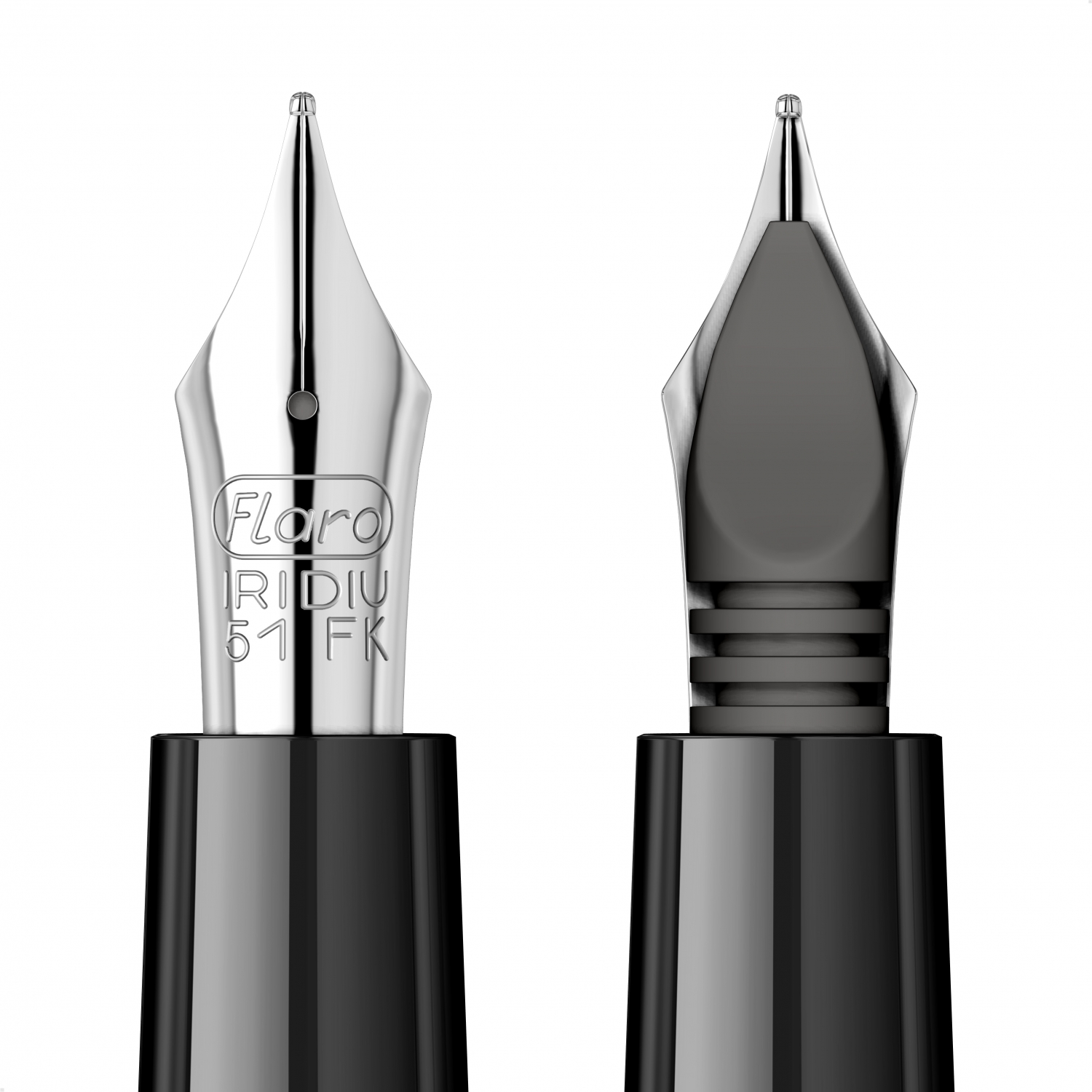 Imagine Produs Stilou Flaro 61 S Lime - Black Grip - Chrome Trim - Steel Nib Flaro 51 FK