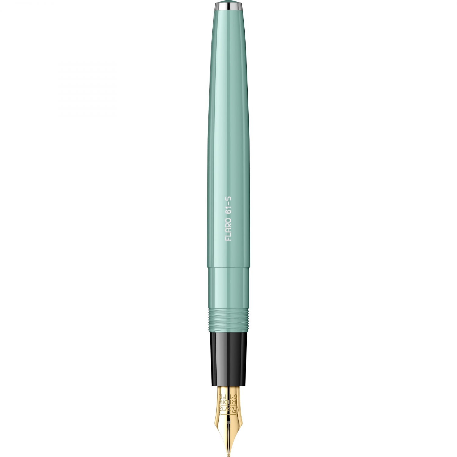 Imagine Produs Stilou Flaro 61 S Verdigris - Black Grip - Chrome Trim - Steel Nib GP Flaro 51 FK