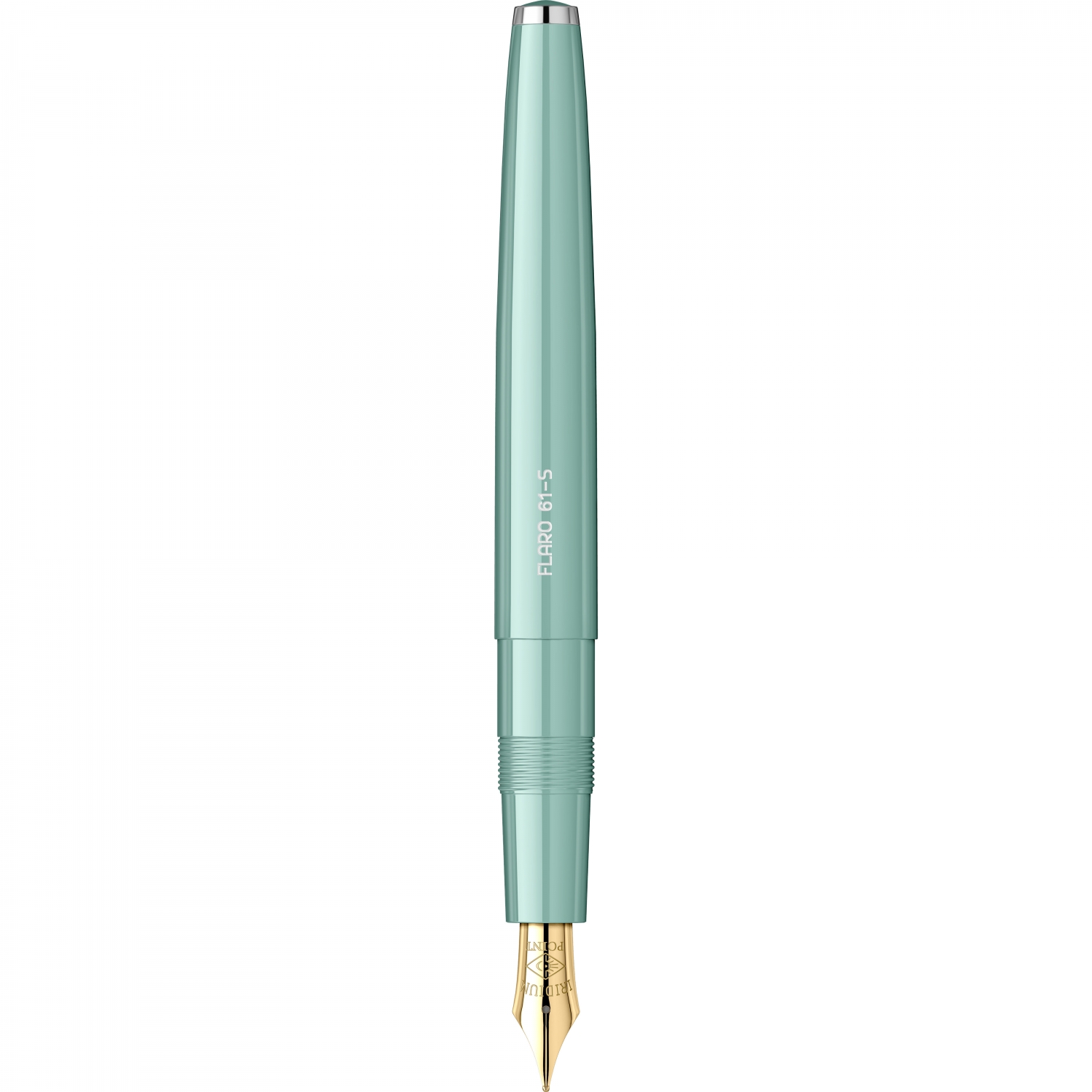 Imagine Produs Stilou Flaro 61 S Verdigris - Chrome Trim - Steel Nib GP Degussa