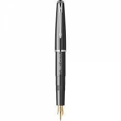 Stilou Flaro Scolar Black - Chrome Trim - Steel Nib GP Flaro 51 FK