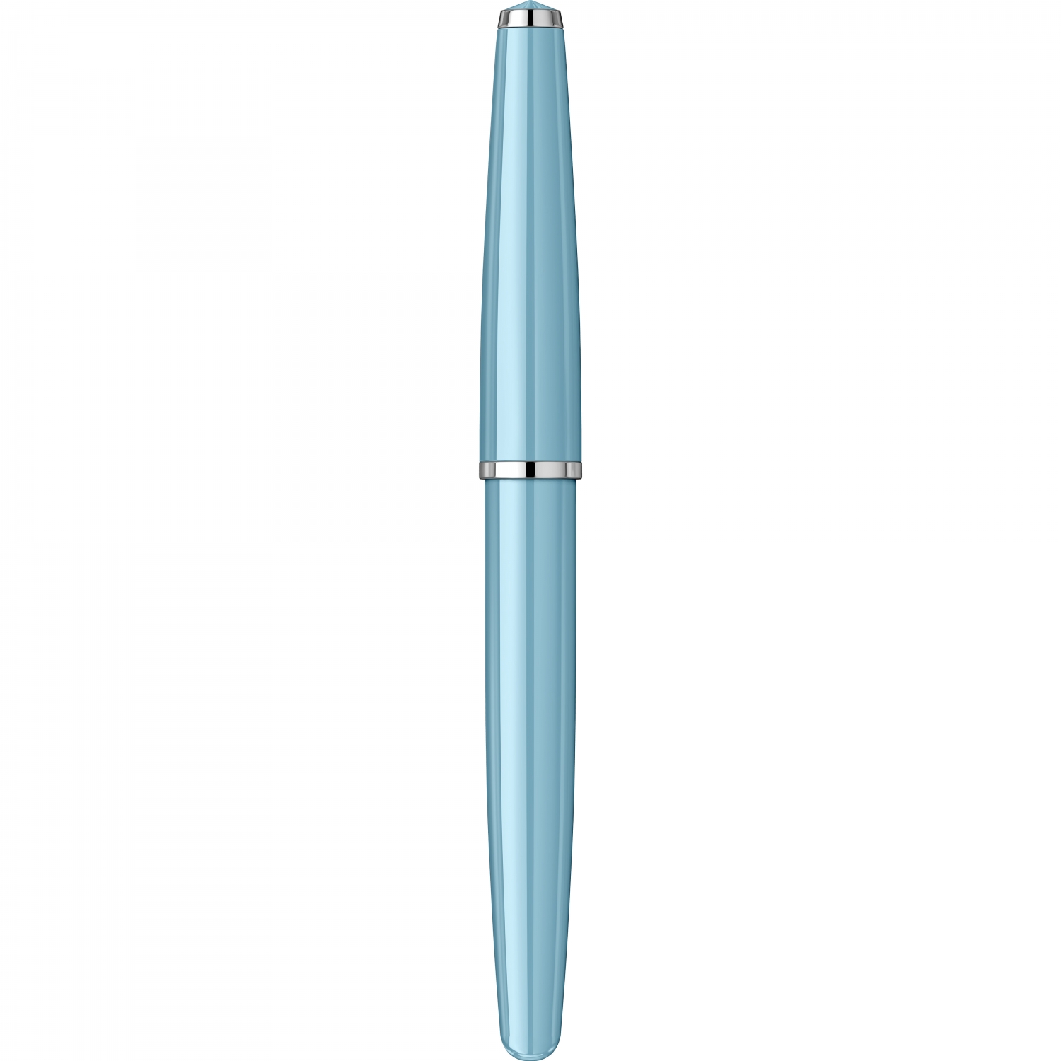 Imagine Produs Stilou Flaro Scolar Blue Cyan - Chrome Trim - Steel Nib GP Flaro 51 FK