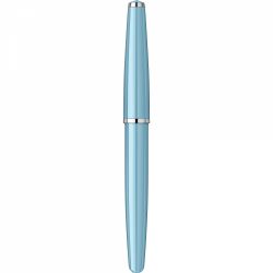 Stilou Flaro Scolar Blue Cyan - Chrome Trim - Steel Nib GP Flaro 51 FK