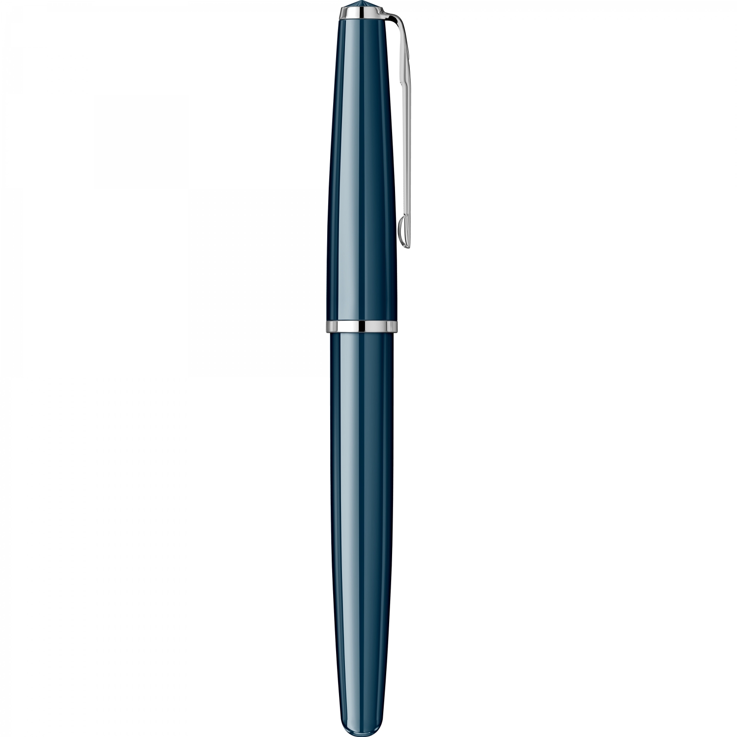 Imagine Produs Stilou Flaro Scolar Blue Navy - Chrome Trim - Steel Nib GP Flaro 51 FK