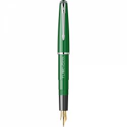 Stilou Flaro Scolar Green - Black Grip - Chrome Trim - Steel Nib GP Flaro 51 FK