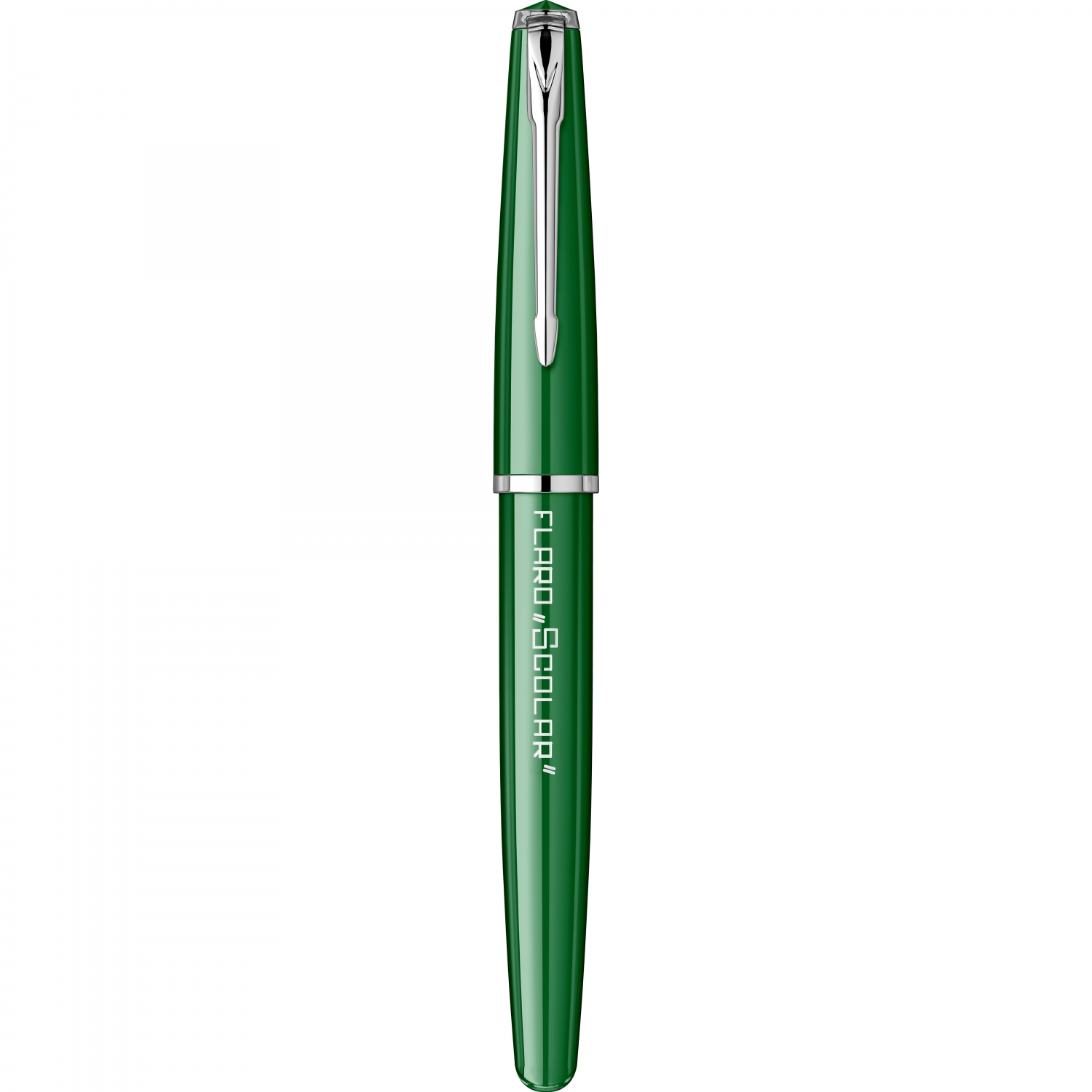 Imagine Produs Stilou Flaro Scolar Green - Chrome Trim - Steel Nib GP Flaro 51 FK