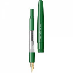 Stilou Flaro Scolar Green - Chrome Trim - Steel Nib GP Flaro 51 FK