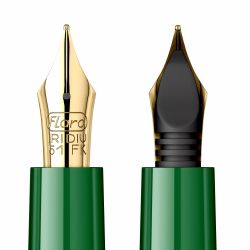 Stilou Flaro Scolar Green - Chrome Trim - Steel Nib GP Flaro 51 FK