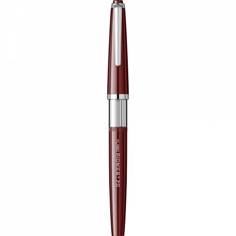 Stilou Flaro Pionier 70 Burgundy - Chrome Trim - Steel Nib GP Flaro 41 F