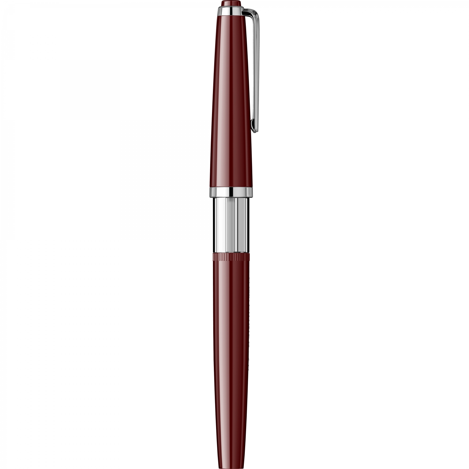 Imagine Produs Stilou Flaro Pionier 70 Burgundy - Chrome Trim - Steel Nib GP Flaro 41 F