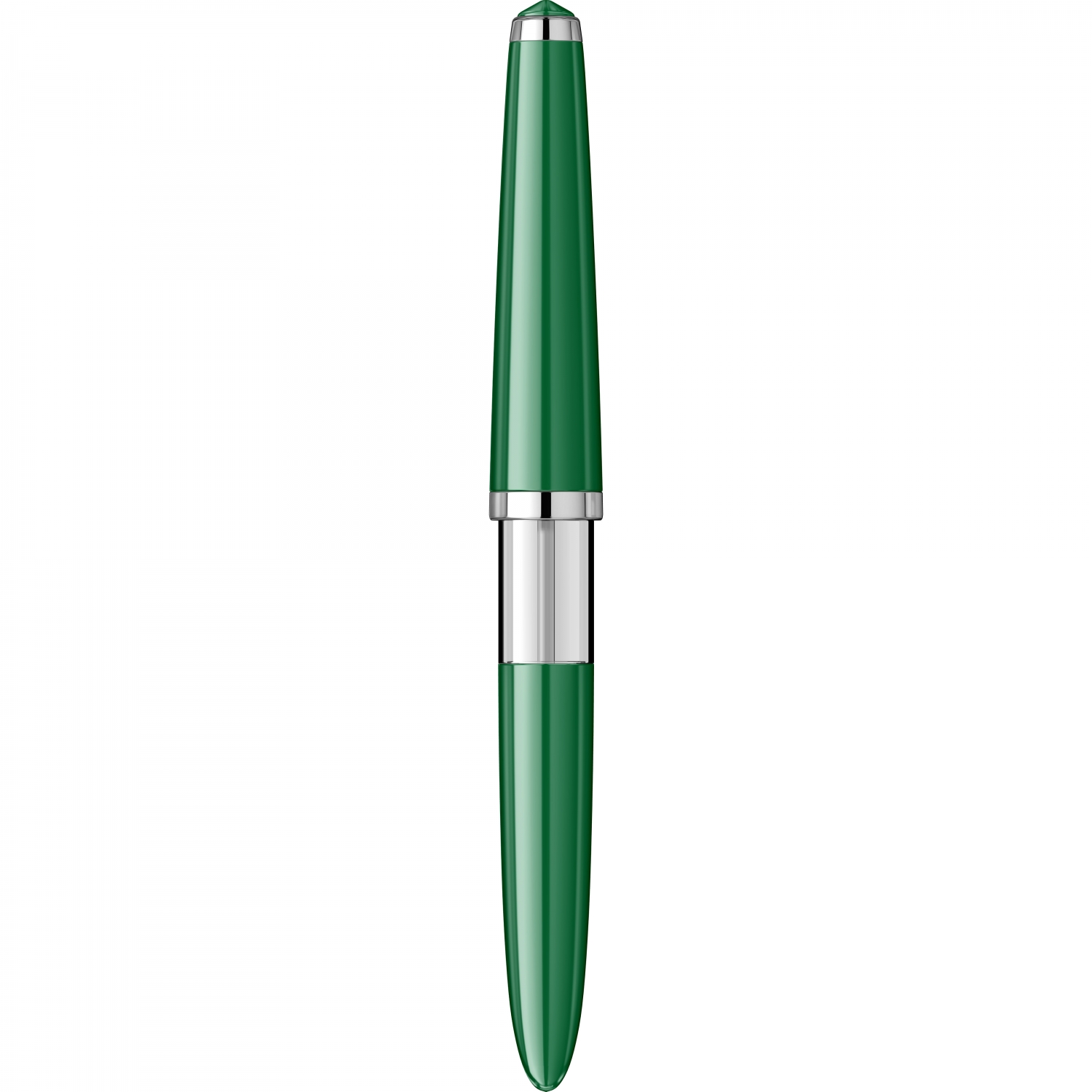 Imagine Produs Stilou Flaro Pionier Green - Chrome Trim - Steel Nib GP Flaro 41 F