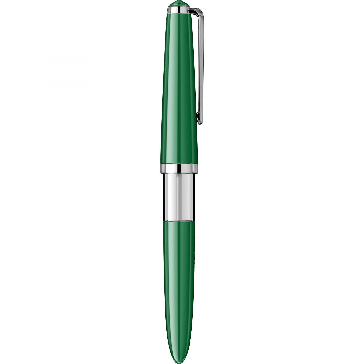 Imagine Produs Stilou Flaro Pionier Green - Chrome Trim - Steel Nib GP Flaro 41 F