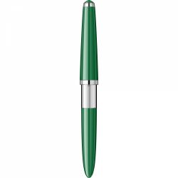 Stilou Flaro Pionier Green - Chrome Trim - Steel Nib GP Flaro 41 F