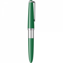 Stilou Flaro Pionier Green - Chrome Trim - Steel Nib GP Flaro 41 F