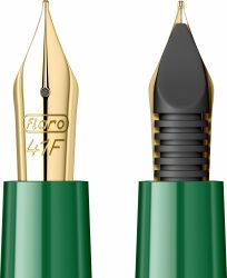 Stilou Flaro Pionier Green - Chrome Trim - Steel Nib GP Flaro 41 F