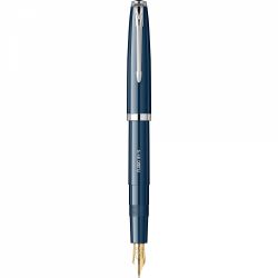 Stilou Flaro 61 S Blue Navy - Chrome Trim - Steel Nib GP Bock Ursus