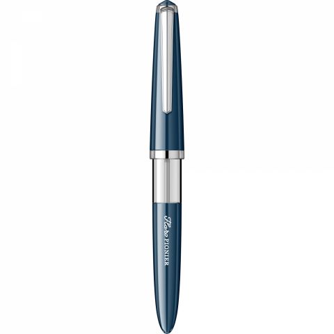 Stilou Flaro Pionier Blue Navy - Chrome Trim - Steel Nib GP Degussa