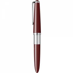 Stilou Flaro Pionier Burgundy - Chrome Trim - Steel Nib GP Degussa