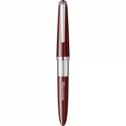Stilou Flaro Pionier Burgundy - Chrome Trim - Steel Nib GP Flaro RPR Iridiu 31 F