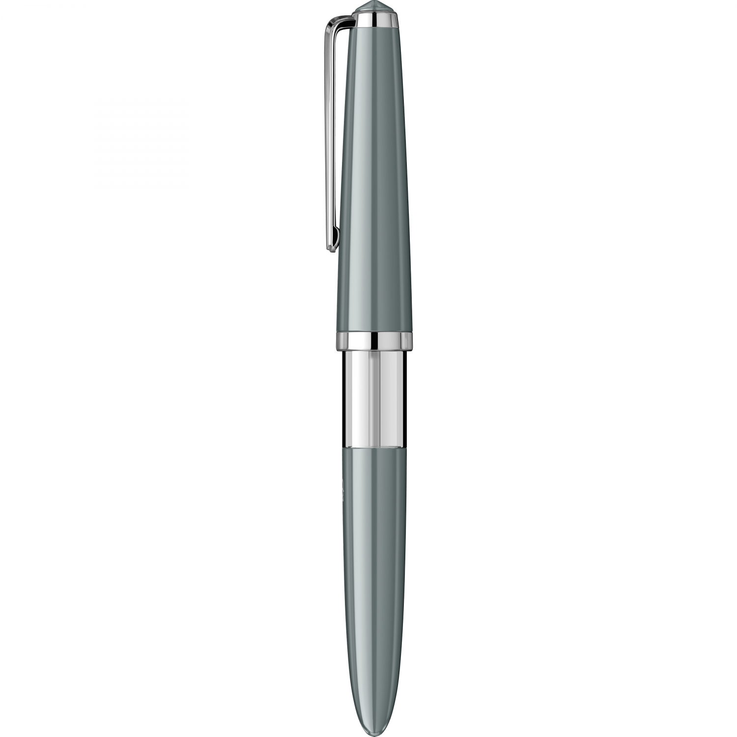 Imagine Produs Stilou Flaro Pionier Gray - Chrome Trim - Steel Nib GP Flaro RPR Iridiu 31 F