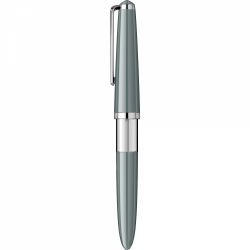 Stilou Flaro Pionier Gray - Chrome Trim - Steel Nib GP Flaro RPR Iridiu 31 F