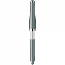Stilou Flaro Pionier Gray - Chrome Trim - Steel Nib GP Iridium