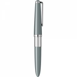 Stilou Flaro Pionier Gray - Chrome Trim - Steel Nib GP Iridium