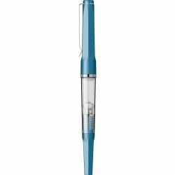 Stilou Flaro Pescarus 2 Blue Cian - Chrome Trim - Steel Nib Flaro 41 F