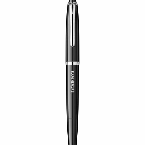 Stilou Flaro Mercur S Black - Chrome Trim - Steel Nib GP Flaro 41 F