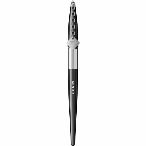 Stilou Flaro Minor Black - Chrome Trim - Steel Nib GP Flaro 41 F