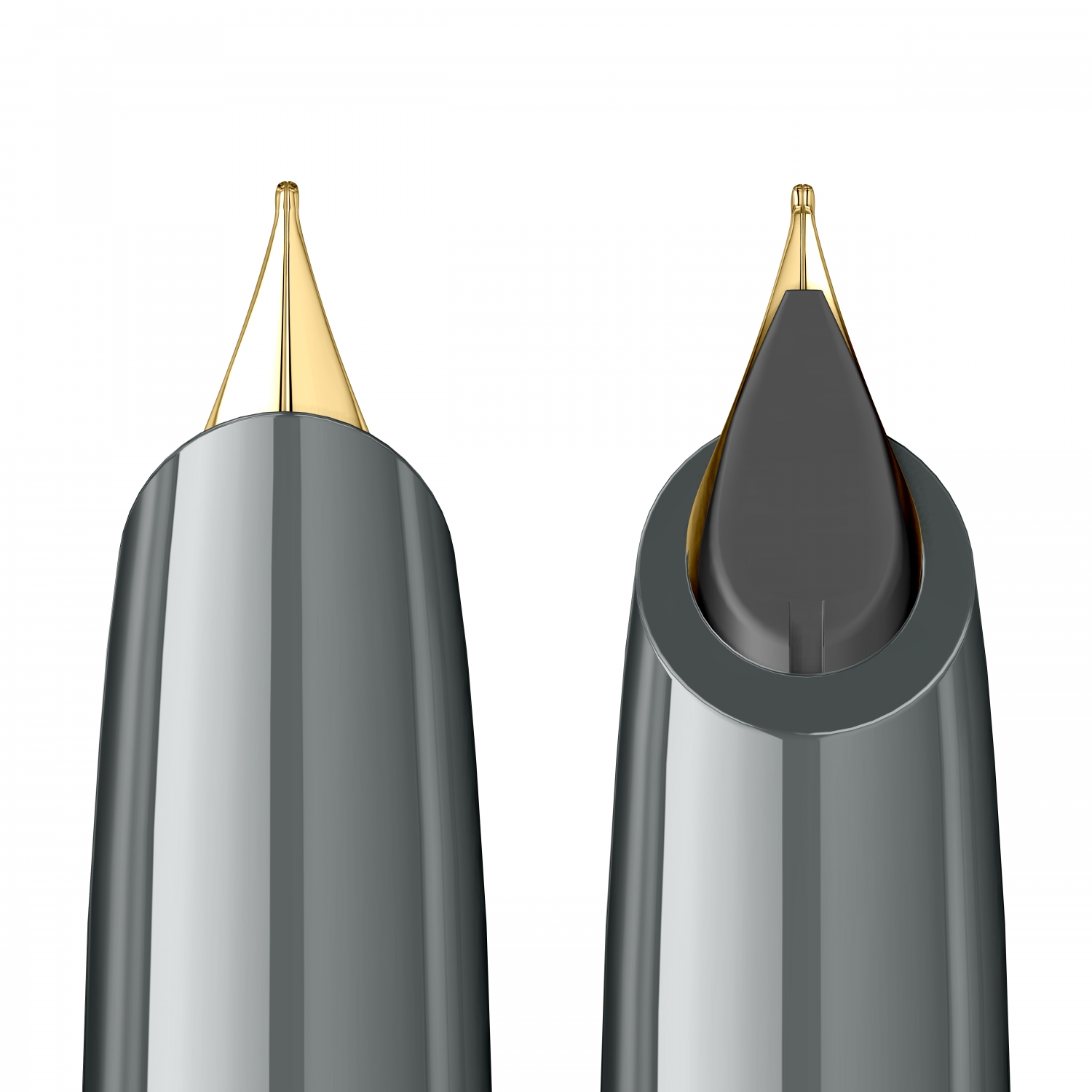 Imagine Produs Stilou Flaro Minor Gray - Chrome Trim - Steel Nib GP Flaro 41 F