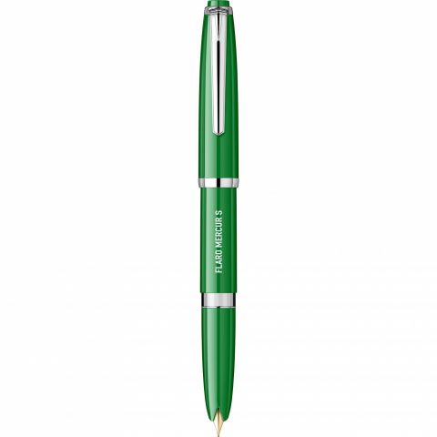 Stilou Flaro Mercur S Green - Chrome Trim - Steel Nib GP Flaro 41 F