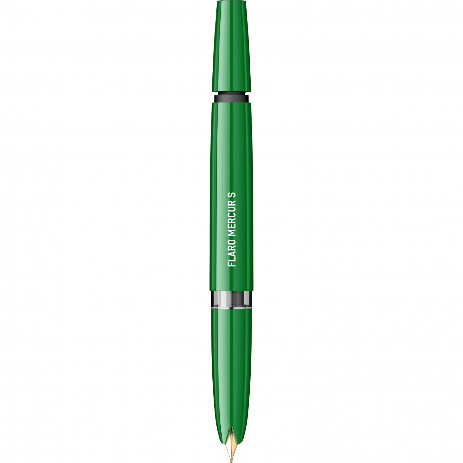 Imagine Produs Stilou Flaro Mercur S Green - Chrome Trim - Steel Nib GP Flaro 41 F